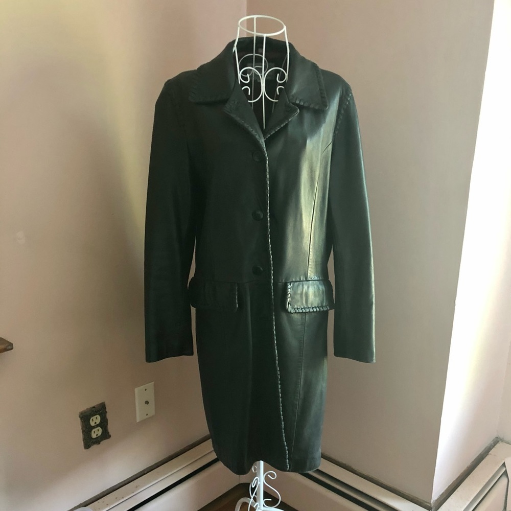 Leather coat